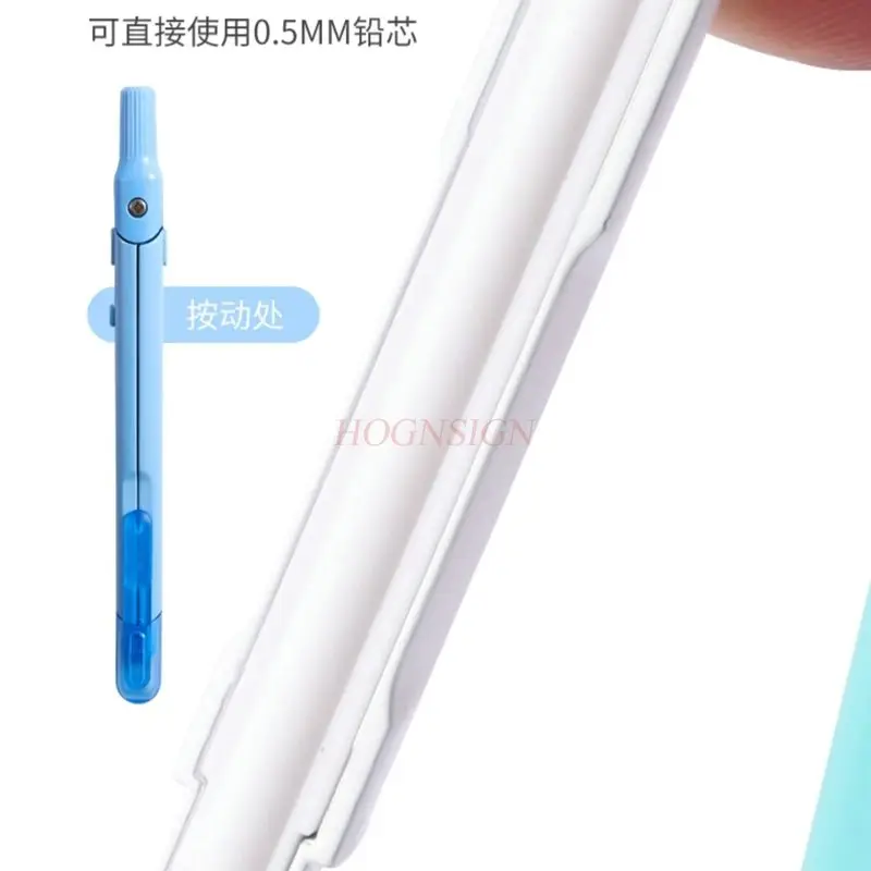 1pcs A practical mathematical metal compass is used by students to replace the pen core and press out the core