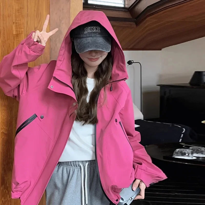 Short Trench Coats 2026 Spring Autumn New Explosions Windbreaker Women's Jackets Fashion Casual Outerwear Hooded Female Overcoat