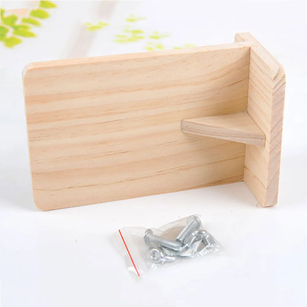 

Jumping Platform For Small Pets Natural Wood Edge-Safe Squirrel Chinchilla Hamster Cage Playground Wooden Pet House