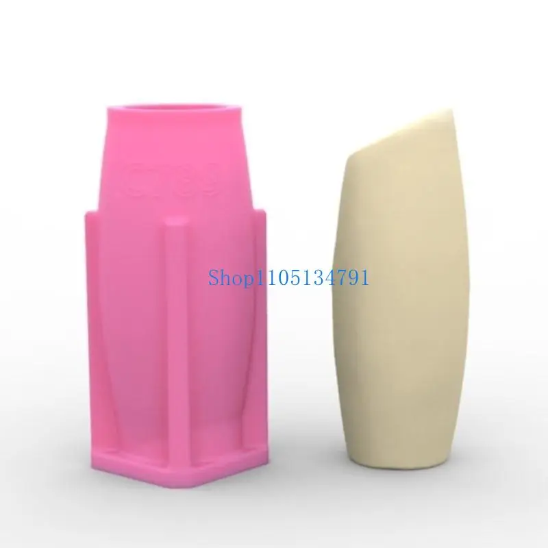 

98km Handmade Half Face Flower Pots Mould Unique Half Face Vase Silicone Mold for Creating Flower Planter Home Ornaments