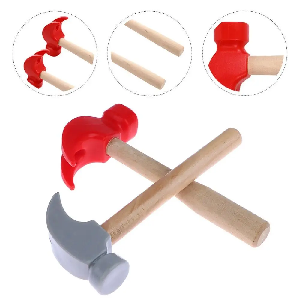Herramienta de madera de alta calidad, martillo de simulación de juguete, herramientas de mantenimiento, martillo de garra, martillo de juguete para niños
