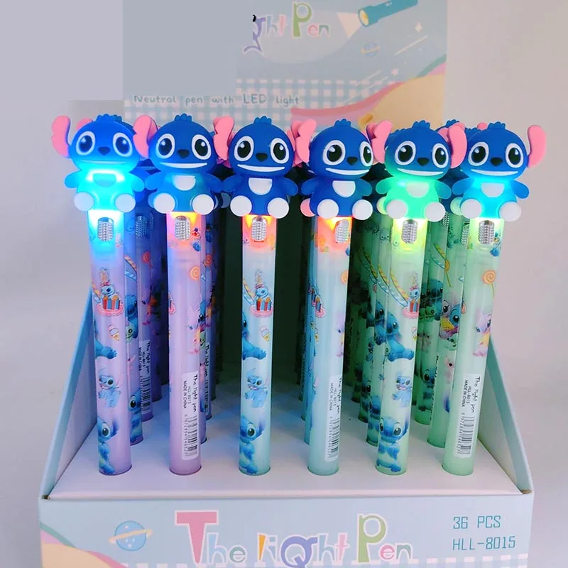 kawaii light gel pen com desenhos animados kawaii 05 mm tinta preta assinatura material escolar e de escritorio material escolar 36 pecas lote 01