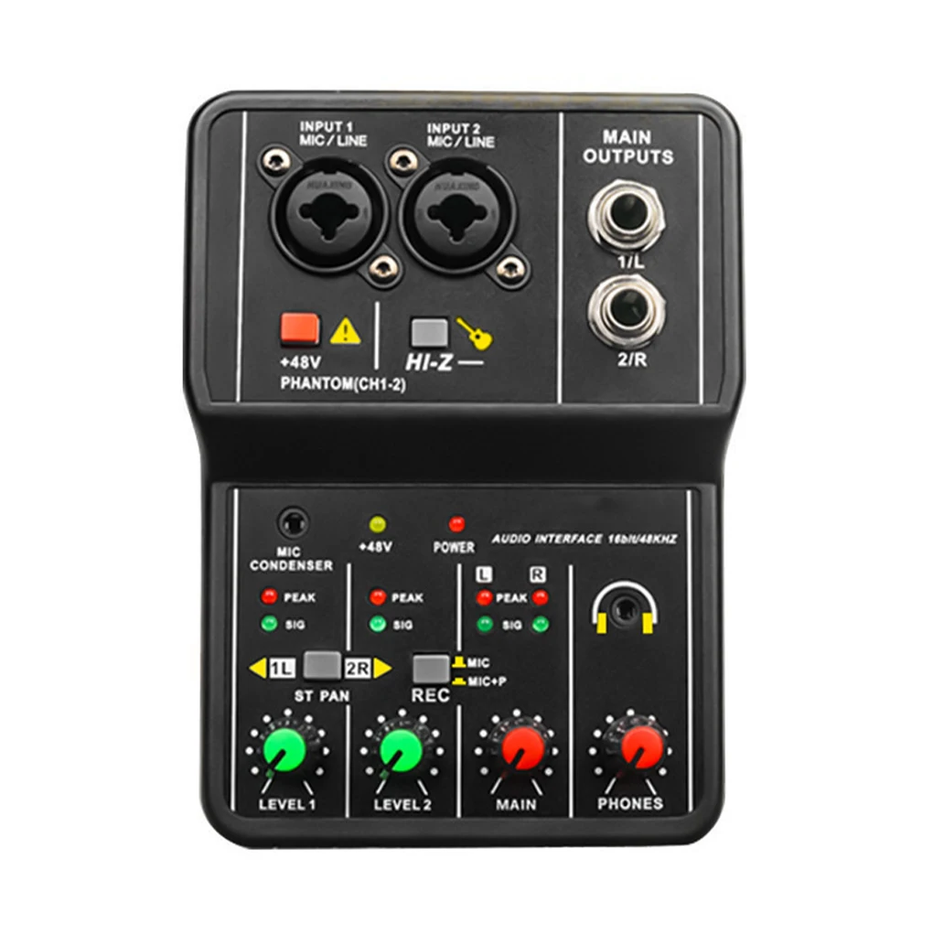 Sound Card Audio Mixer Music Recording Live Streaming Laptop Console