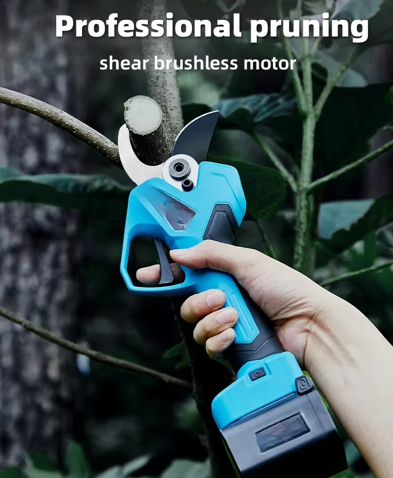 45 مللي متر مقص التقليم الكهربائي المقلم الكهربائي التقدمي قطر كبير مقص كهربائي مقص حديقة البطارية #5