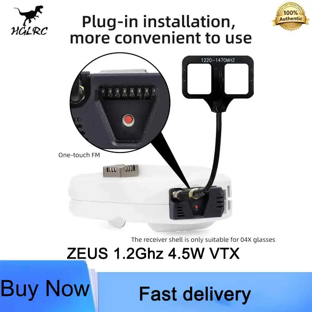 HGLRC ZEUS 1.2Ghz 4.5W VTX 8CH 25mW 800mW Switchable 2-8S VTX Video Transmitter Module 1.2G 8Ch VRX For Long Range FPV Drone RC