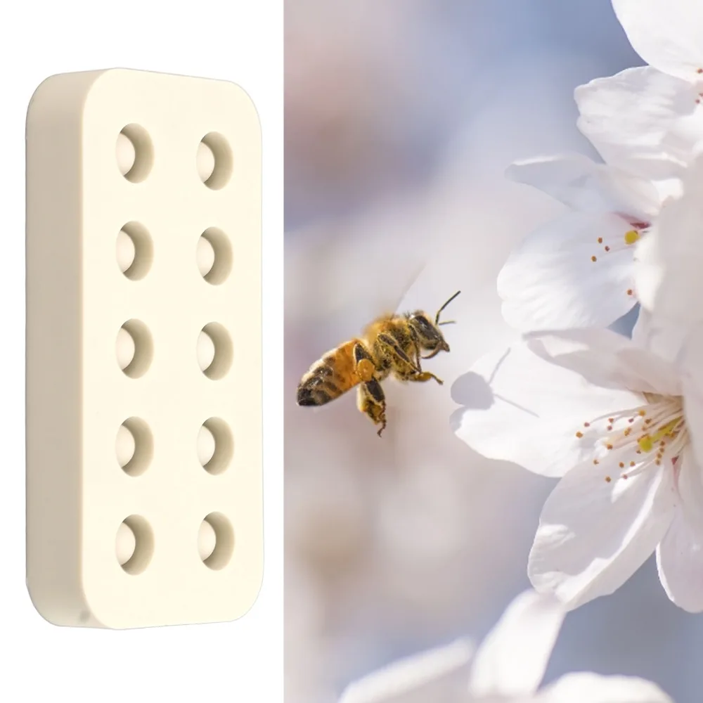Silicone Queen Grafting Cups Silicone Mold Beige Double Row Queen Bee Grafting Cup Silicone Mold Flexible Reusable
