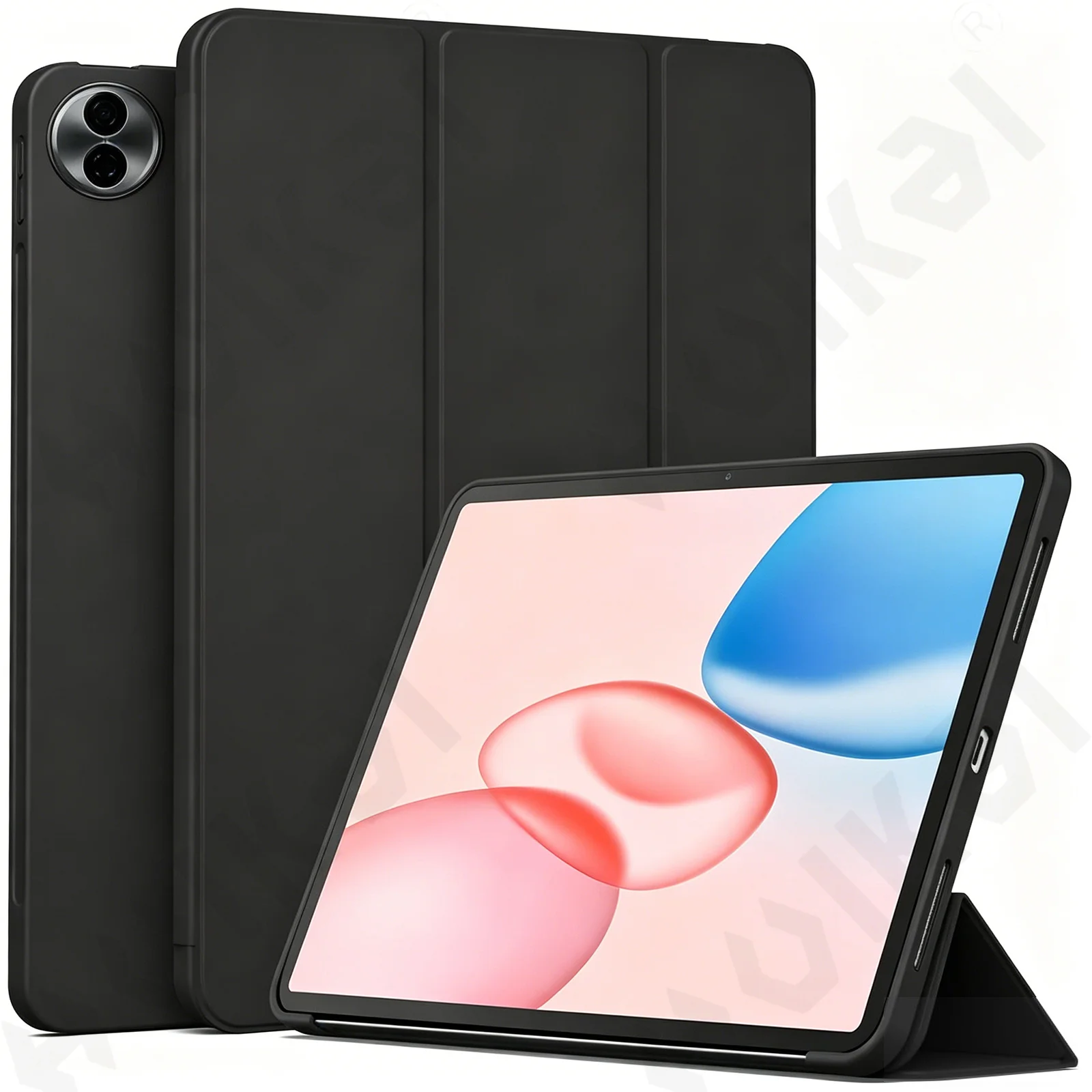 Case For Huawei Honor 10 12.1 13.2 11.5 X7 8.7 Slim Translucent Back Tri-Fold Stand  Tablet Pen Charging Auto Wake/Sleep