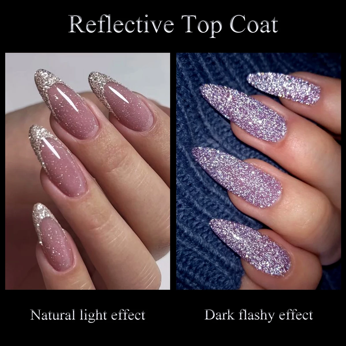 Quatro lírio 7ml capa superior reflexiva gel unha polonês glitter espumante arte do prego semi permanente gel polonês para unhas manicure diy