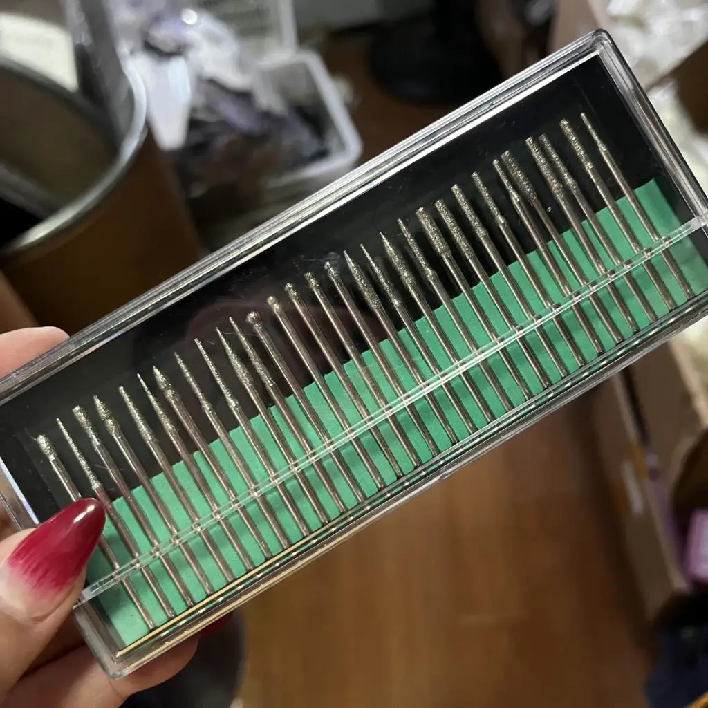 30/12/6pcs เพชรเจาะเล็บ Bits ชุด 3/32 ''เครื่องตัดโรตารี่ Burr ทําความสะอาดไฟล์สําหรับเล็บไฟฟ้าอุปกรณ์เสริม *