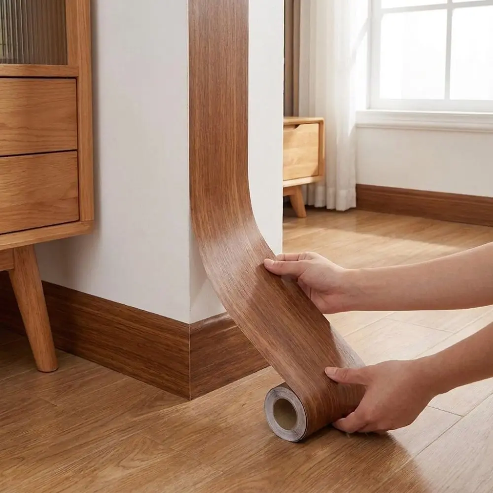 Thickened Wood Grain Window Sill Sticker Removable Peel and Stick Self-Adhesive Wallpaper Sun Protection