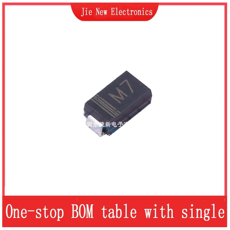 100PCS M1 M4 M7 SS14 SS24 SS34 SS54 SS16 SS26 SS36 SS56 SS110 SS210 SS310 RS1M RS2M RS3M ES1D ES1J SMA diode SMA(DO-214AC)