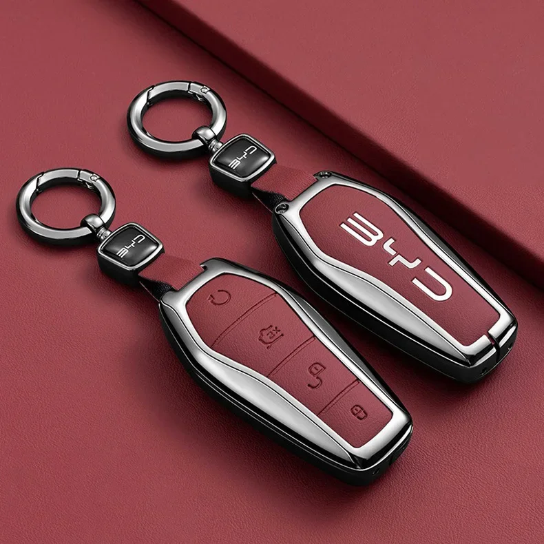 Autoschlüsselhülle für BYD Song Plus Pro GM-I 2022 2025 2026 Schlüsselanhänger Fernbedienung Schutzhülle Tasche Gehäuse Ringhalter – Detail 12