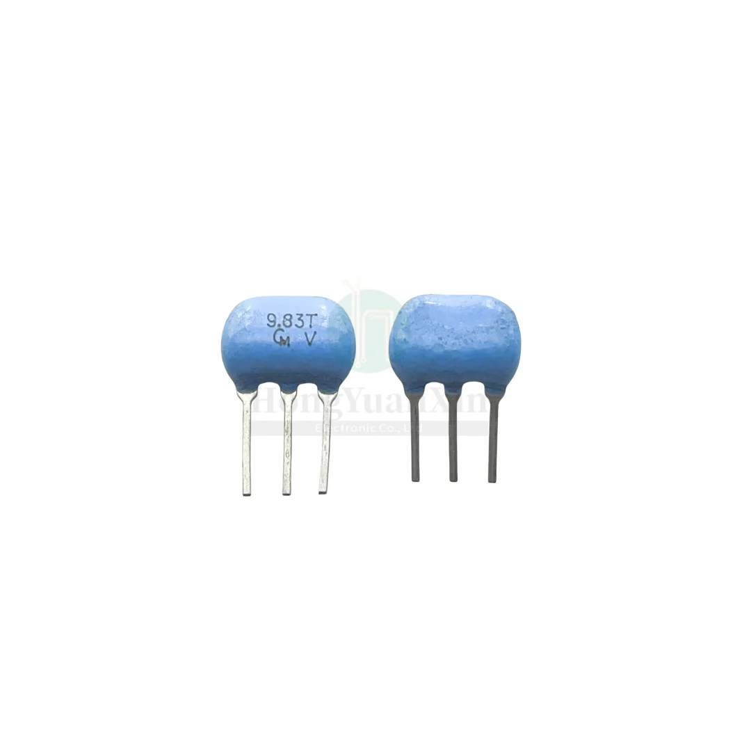 50pcs/ in-line ceramic crystal oscillator 3-pin CST9.83MTW 9.83M