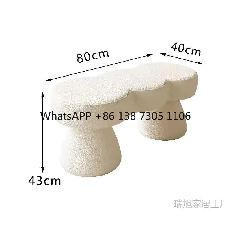 Bedand breakfast bedroom footstool long strip can sit in the living room special-shaped chair clothing store shoe changing stool