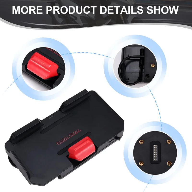 

Motorcycle Wireless Charger Holder With GPS Navigation Bracket Mount 12MM For 1090 ADV 1190 ADV Accessories-ABQA