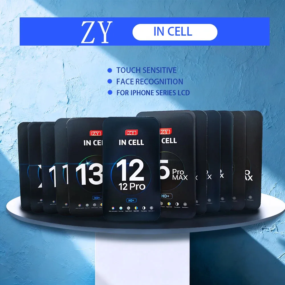 2Pcs  ZY Super HD++ InCell Display For iPhone X XR XS Max 11 12 13 14 15 Pro Max LCD Display Touch Screen Digitizer Assembly