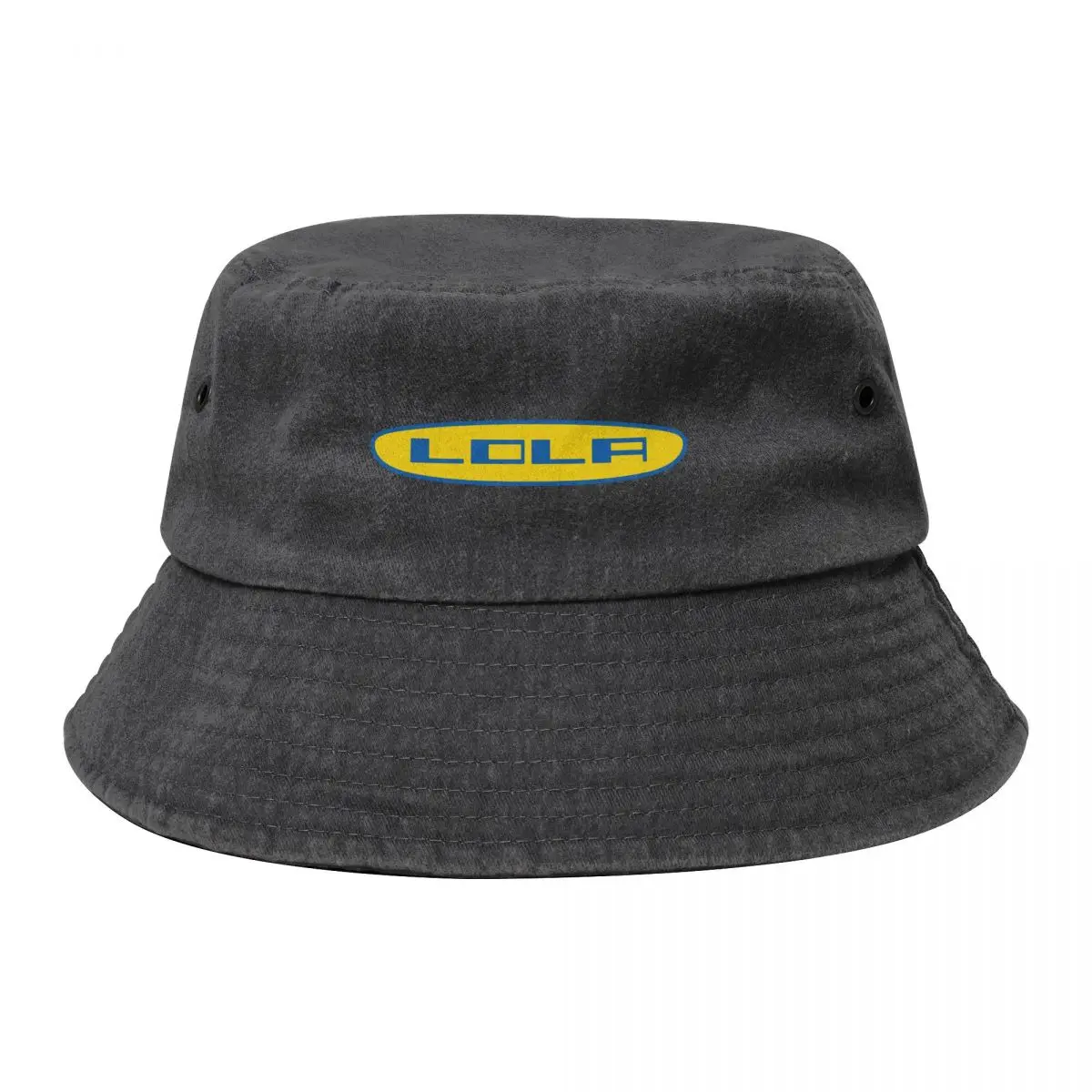 

Lola Racing cars 1960's logo - blue Bucket Hat derby hat Hat Man Luxury Beach Outing Caps Women Men's