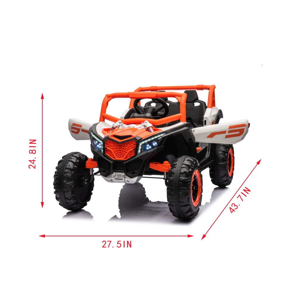 Elektrisches UTV-Auto für Kinder, 12-V-Fahrt auf UTV-Spielzeug, 4-WD-Elektroauto mit Fernbedienung/Swing/für Jungen/Mädchen im Alter von 3 bis 6 Jahren