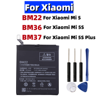 For Xiaomi NEW Battery BM37 For Mi 5S Plus, BM22 For Xiaomi Mi 5 Mi5, BM36 For Xiaomi Mi 5S Phone Battery + Free Tools