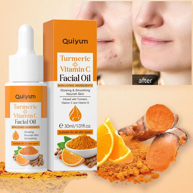 Turmeric Vitamin C Face Serum  Anti-oxidation Serum Turmeric Dark Spot Corrector Serum Facial Brighten Turmeric Oil