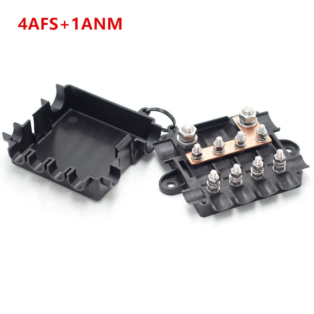 12-48V Fuse Holder Overload Protection Versatile Bolt Type Power Distribution Fuse Box Holder With Plastic Cover