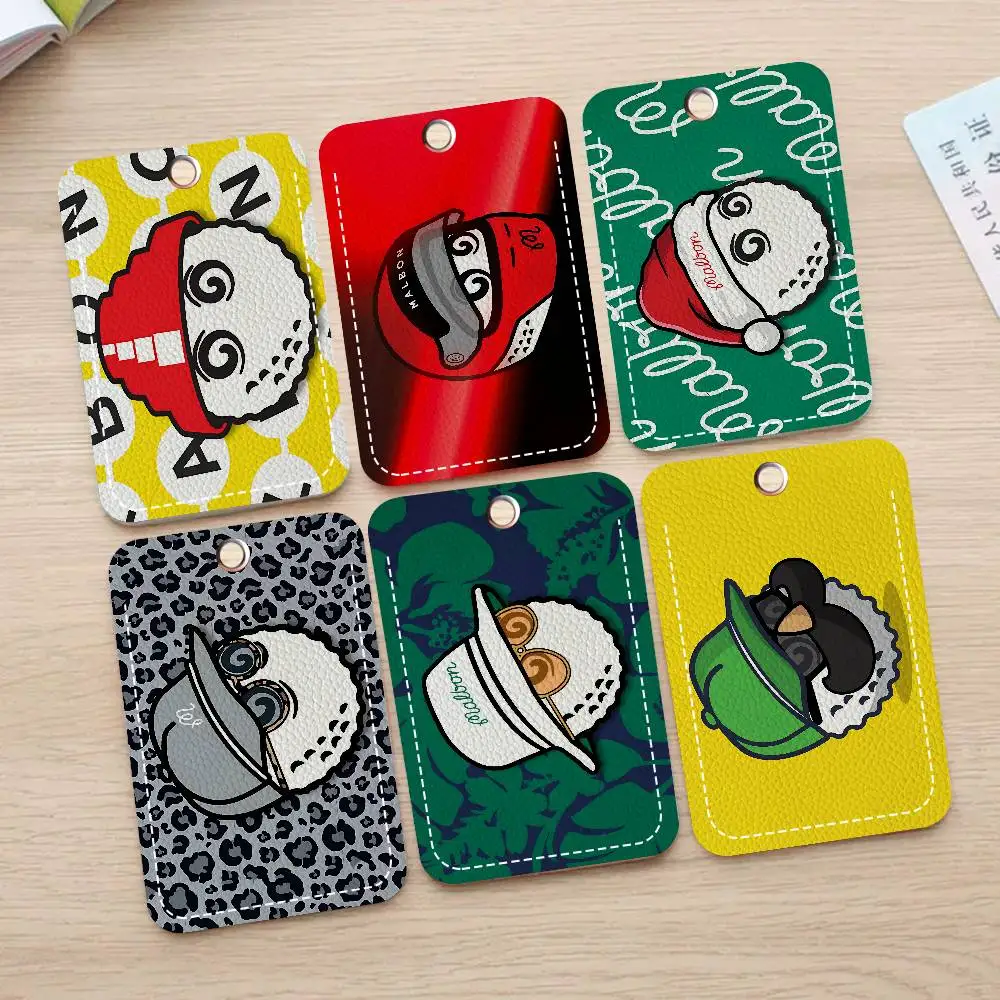 

Модный держатель для карт из искусственной кожи M-Malbon Golf Art Style с брелоком - надежная защита для банковских карт, проездных на метро и автобусы.