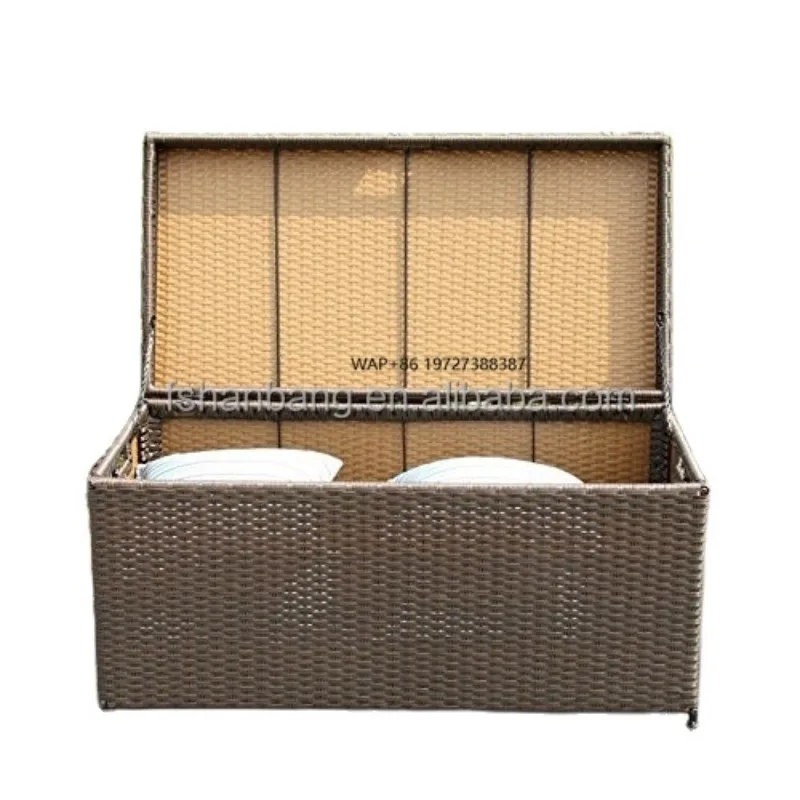 Waterpoof Outdoor Patio Garden Wicker Rattan Pillow Cushion Toy Deck Storage Pack Box