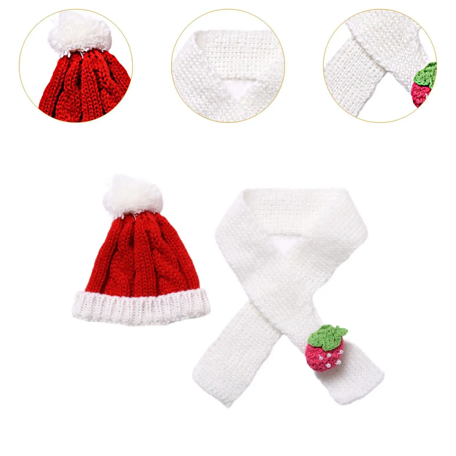 Cappello per sciarpa per bambola da ragazza Adorabile e confortevole per i bambini Regalo di compleanno Costumi Abiti per bambole con ciondolo Vestiti per bambole Maglione per bambola da 17 cm