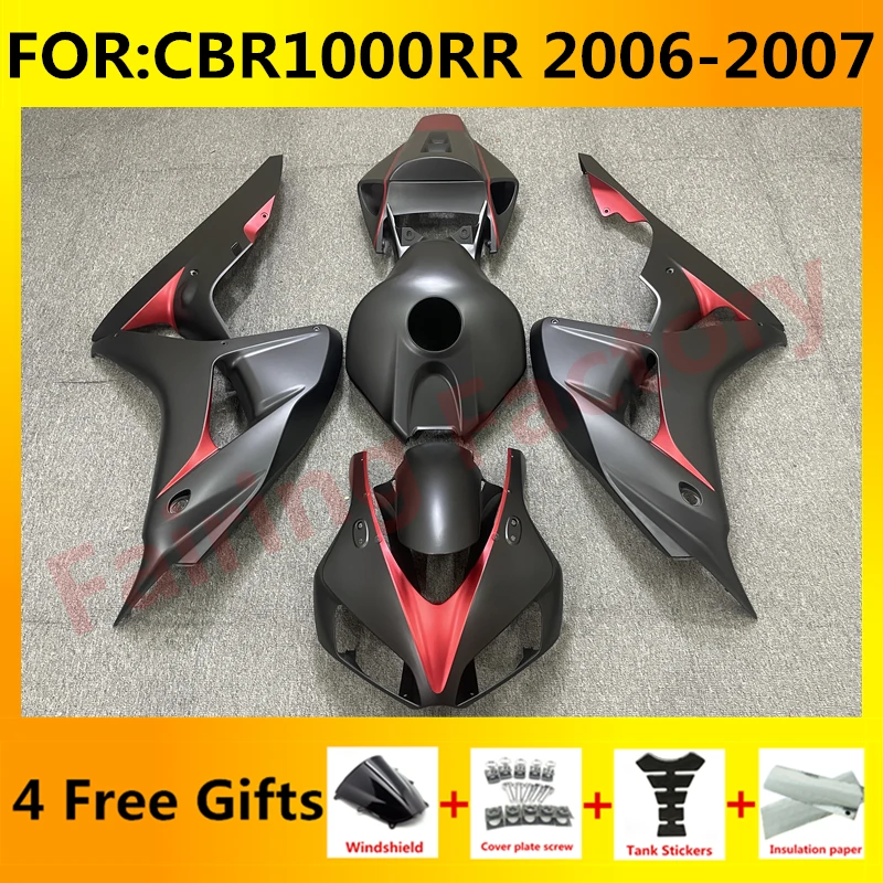 

Новый комплект обтекателей для мотоцикла Abs подходит для CBR1000RR CBR1000 06 07 CBR 1000RR 2006 2007 полный комплект обтекателей для кузова черный красный