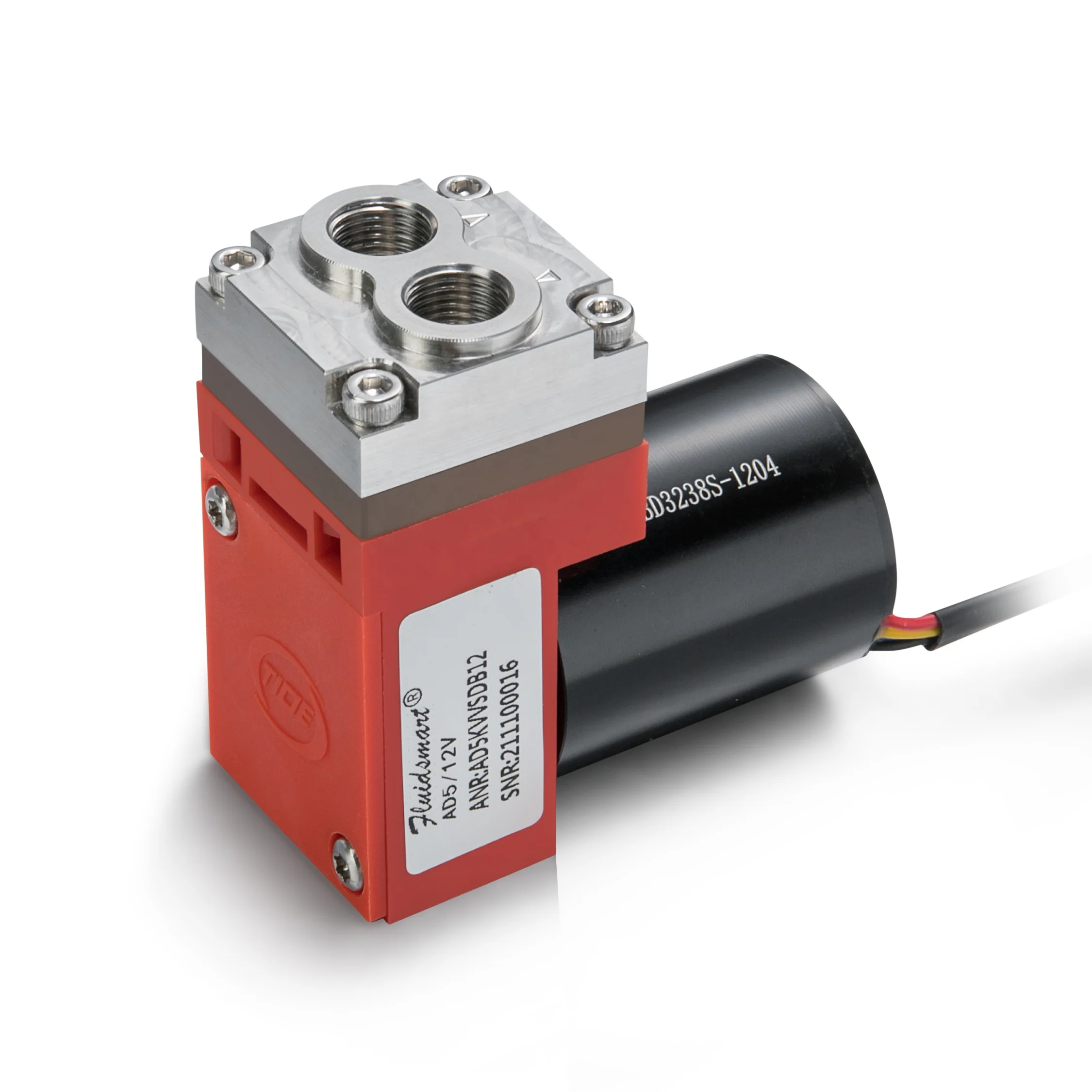 12V DC Portable Electric Micro Air Gas Pump Anti-Corrosion FKM Diaphragm High-Temperature 4L/Min Flow Small Vacuum Pump