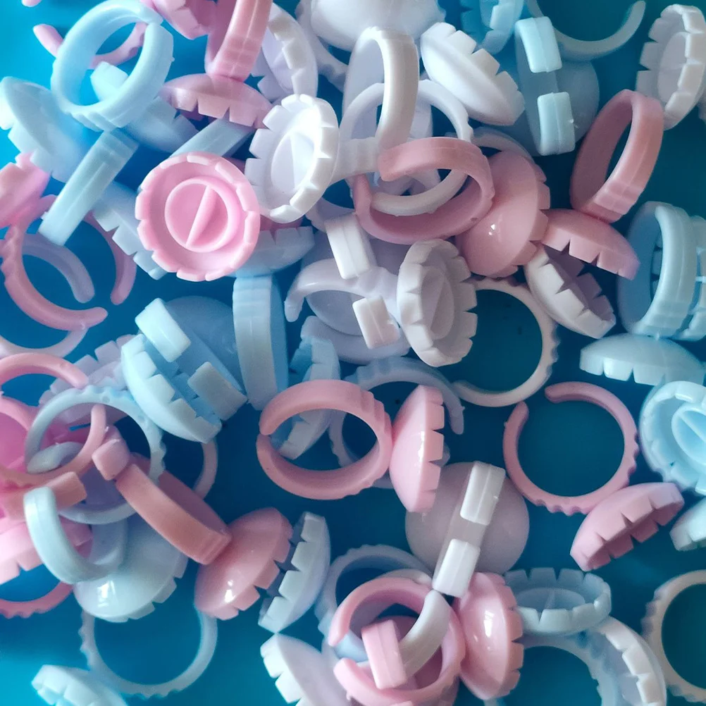 100 個のグラフティングまつげツール使いやすい接着剤の乾燥時間を遅らせる美容用ピンクグラフティングまつげカップ美容ツール