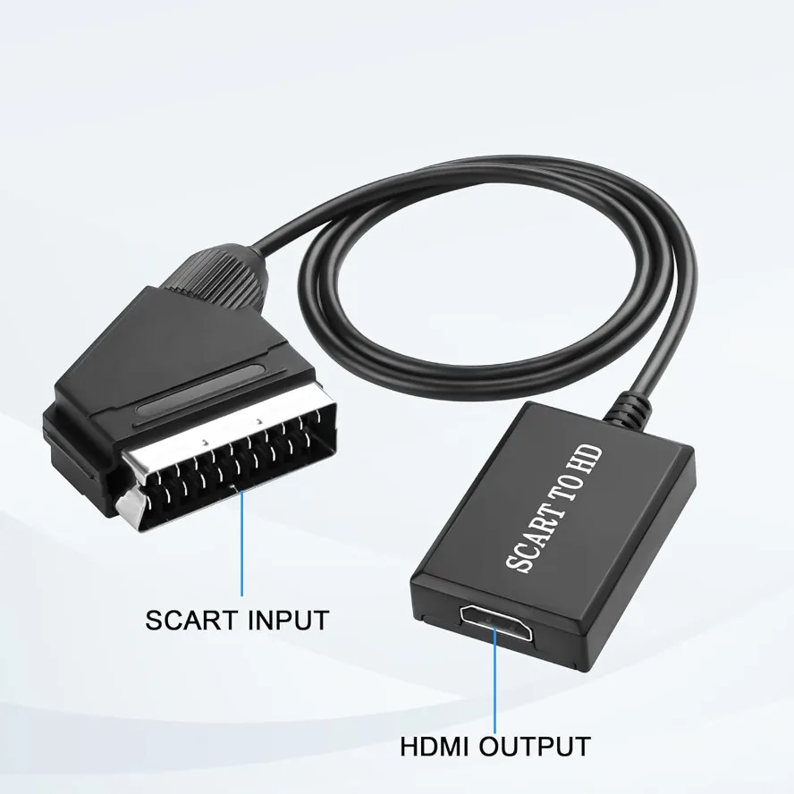 Konwerter SCART na HDMI Adapter wideo i audio do telewizorów HD DVD HDTV Sky Box STB Plug and Play Kabel DC Plug and Play — zdjęcie produktu 6
