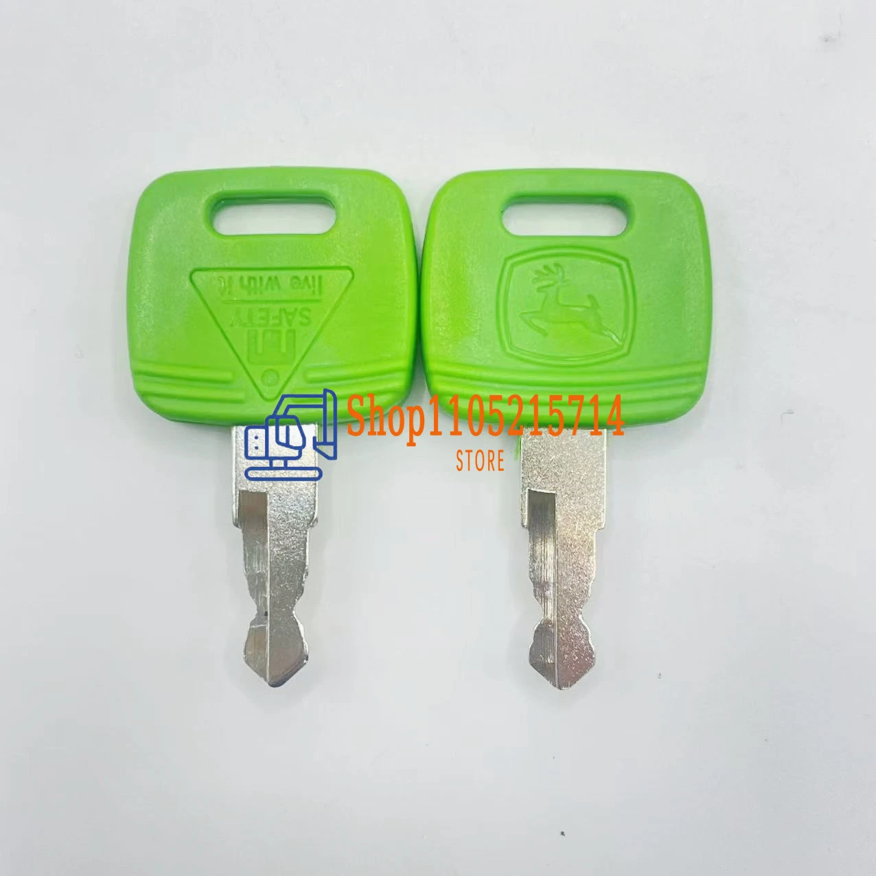 2/5pcs Green Agricultural Tractor Ignition Key RE183935 RE43492 RE71557