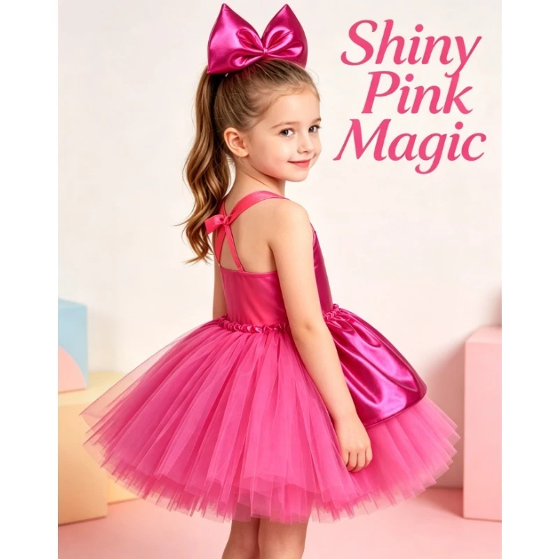 Tutu Dress Fantasy Adventure Role Play Costume Princess Skirt Children Party Stage Performance Outfit Dress Match AccessoriesSet