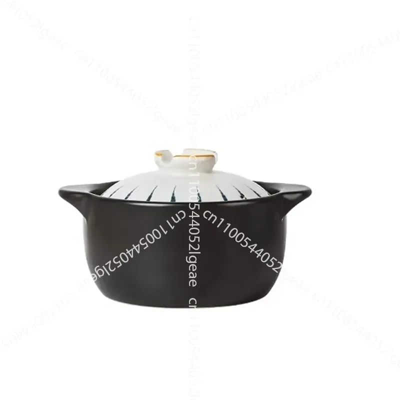 High Temperature Resistant Large Ceramic Pot Cookware Simple and Delicate Ceramic Pot