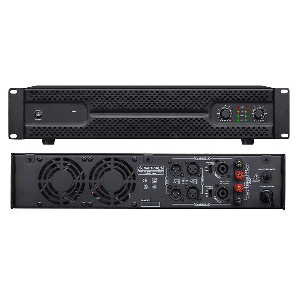 Best Selling Berase H6 Factory Direct Class H 600W*2 High Power Amplifier for Party Room and KTV