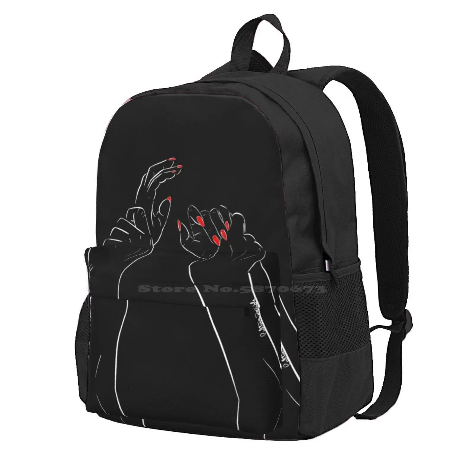 Couple Passion Desire Hot Sale Schoolbag Backpack Fashion Bags Couple Passion Desire Hands Line Art Sexy Tangle Lust Sex