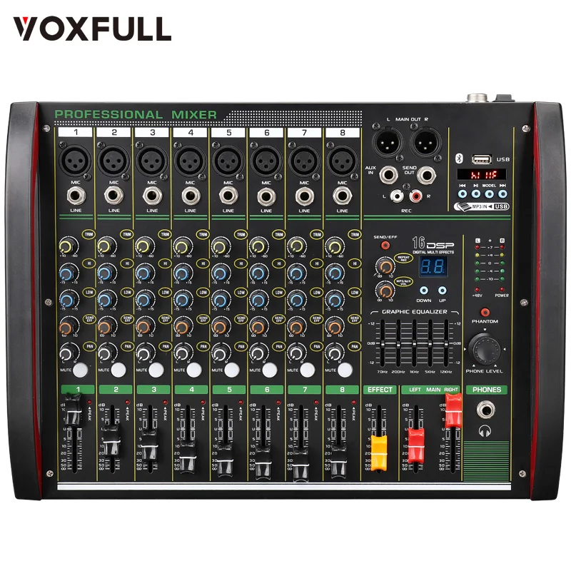 وحدة تحكم خلط الموسيقى الرقمية Voxfull M4، جهاز مزج الصوت الاحترافي