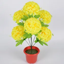 시뮬레이션 대형 국화 가짜 꽃 실크 꽃 묘지, 제사 배치 국화, 묘지 용품, 60cm