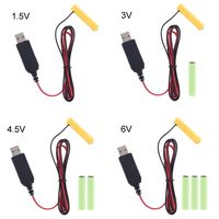 LR03 AAA Battery Eliminator USB Power Supply Cable Replace 1 to 4pcs 1.5V AAA Battery For Electric Toy Flashlight Clock