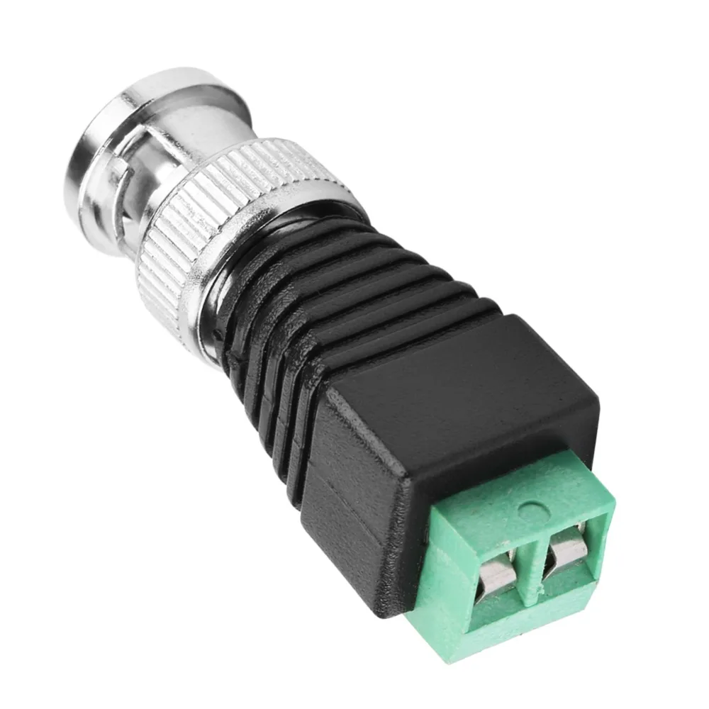 

10PCS Green Color BNC Male Connector Quick Install 2 Screw Terminal Terminal Adapter Solderless Design Coaxial Connector