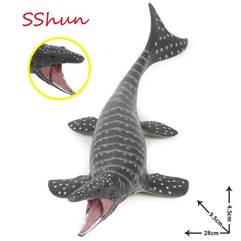 

28*9.5*4.5CM Children solid simulation seabed animal model large mosasaur plastic animal toys