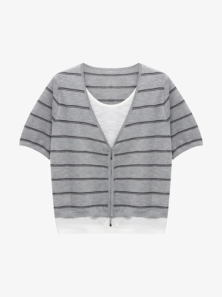 

Faionable Casual ort Sve Hoodie Sun Protection Clothing V-Ne Breathable Comfortable Knitted Top for Younger Look