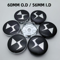 4pcs ABS 60MM DS Car Wheel Center Caps for DS DS3 DS5 DS6 Deesse PSA Logo Emblem Replacement Rim Hub Cover Styling Accessories