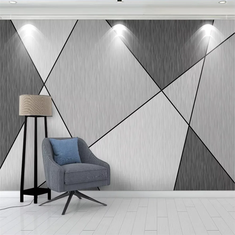 custom Nordic modern minimalist abstract geometric wall wallpaper TV background papel de parede hexagon wall papers home decor