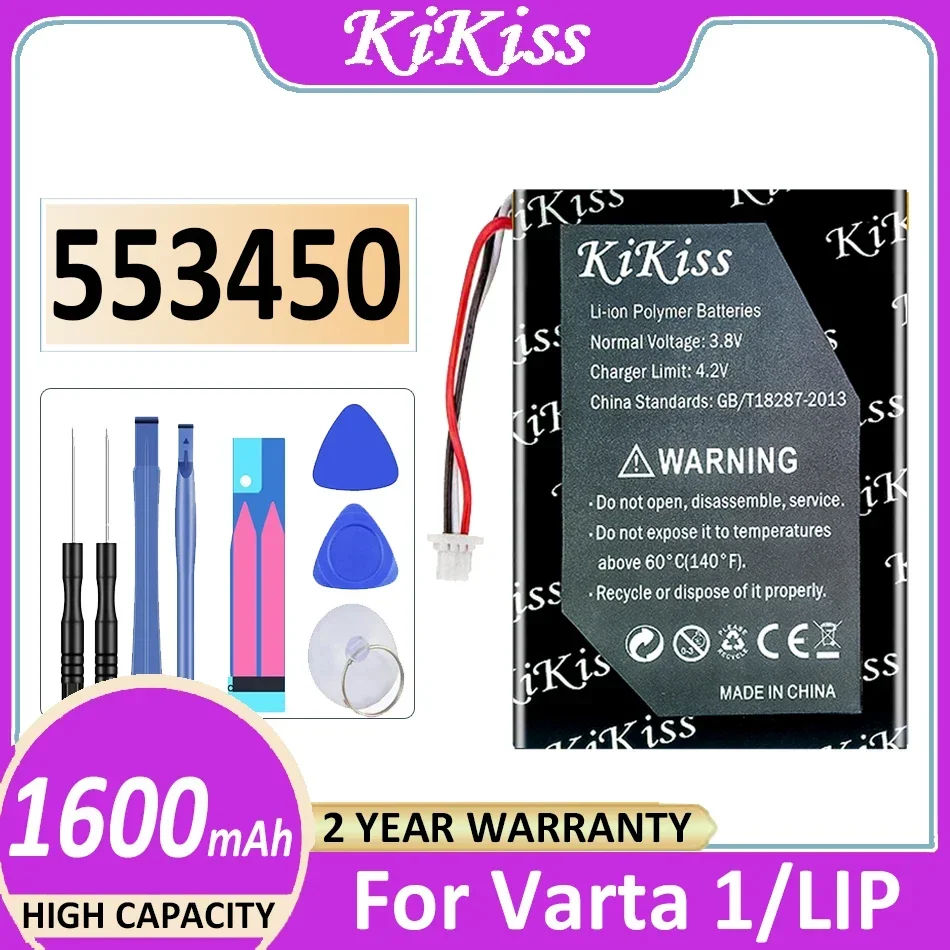 KiKiss-batería 553450 1600mAh para Varta 1/LIP, para Varta1 Digital