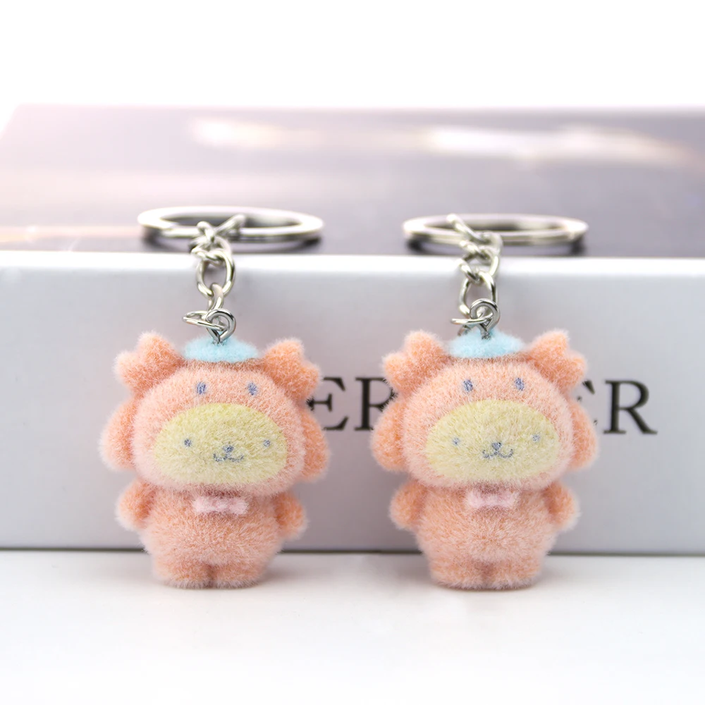 

10pcs 3D Flocking Resin Charms Cute Girl Pendants for Keychain Necklace Car Accessories Making DIY Handmade Jewelry Supplies