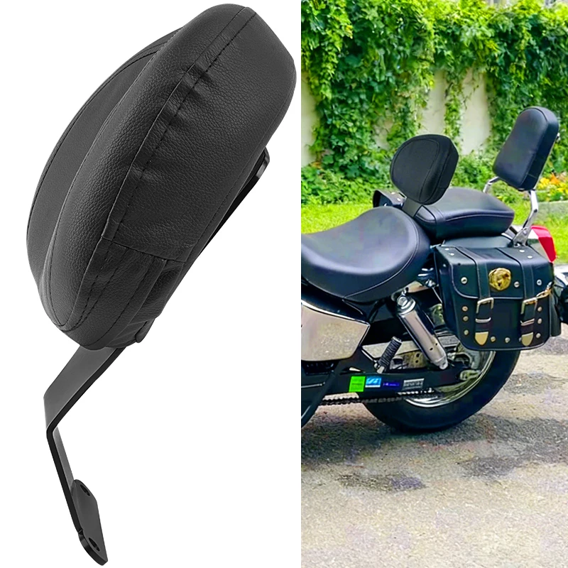 

Motorcycle Front Rider Plug In Driver Backrest Black Sissy Bar Cushion Seat Pad For Honda Shadow VT400 VT 750 1997-2003