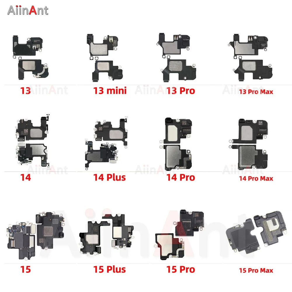 AiinAnt Phone Front Proximity Sensor Sound Earpiece Ear Speaker Flex Cable For iPhone 15 14 13 Pro Max Parts