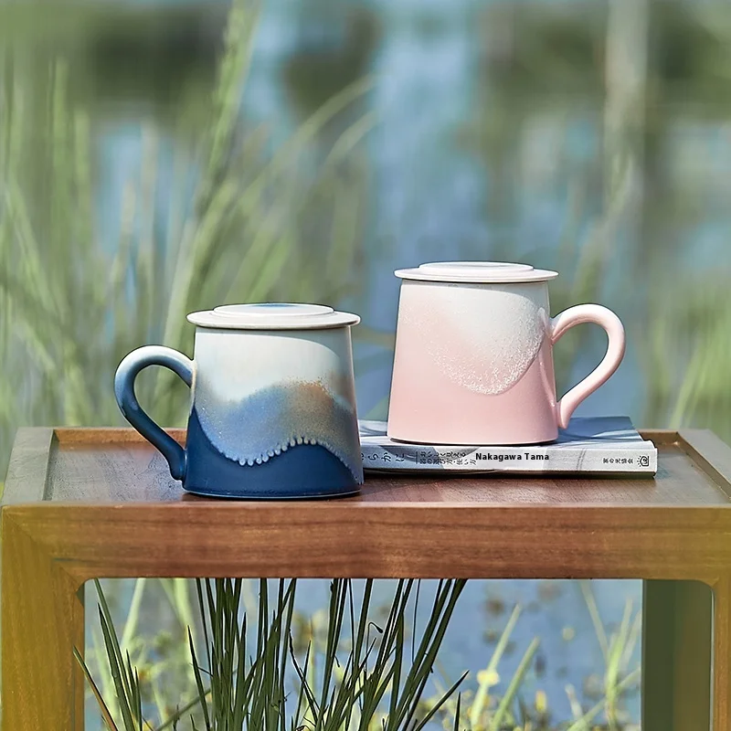 

Elephant Design Ceramic Cup And High-End Gift Box Modern Style Pair Of Mugs For Engagement Wedding Valentine's Day Party